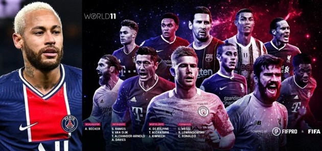 Bất bình giùm PSG, Neymar "đá xoáy" đội hình tiêu biểu của năm