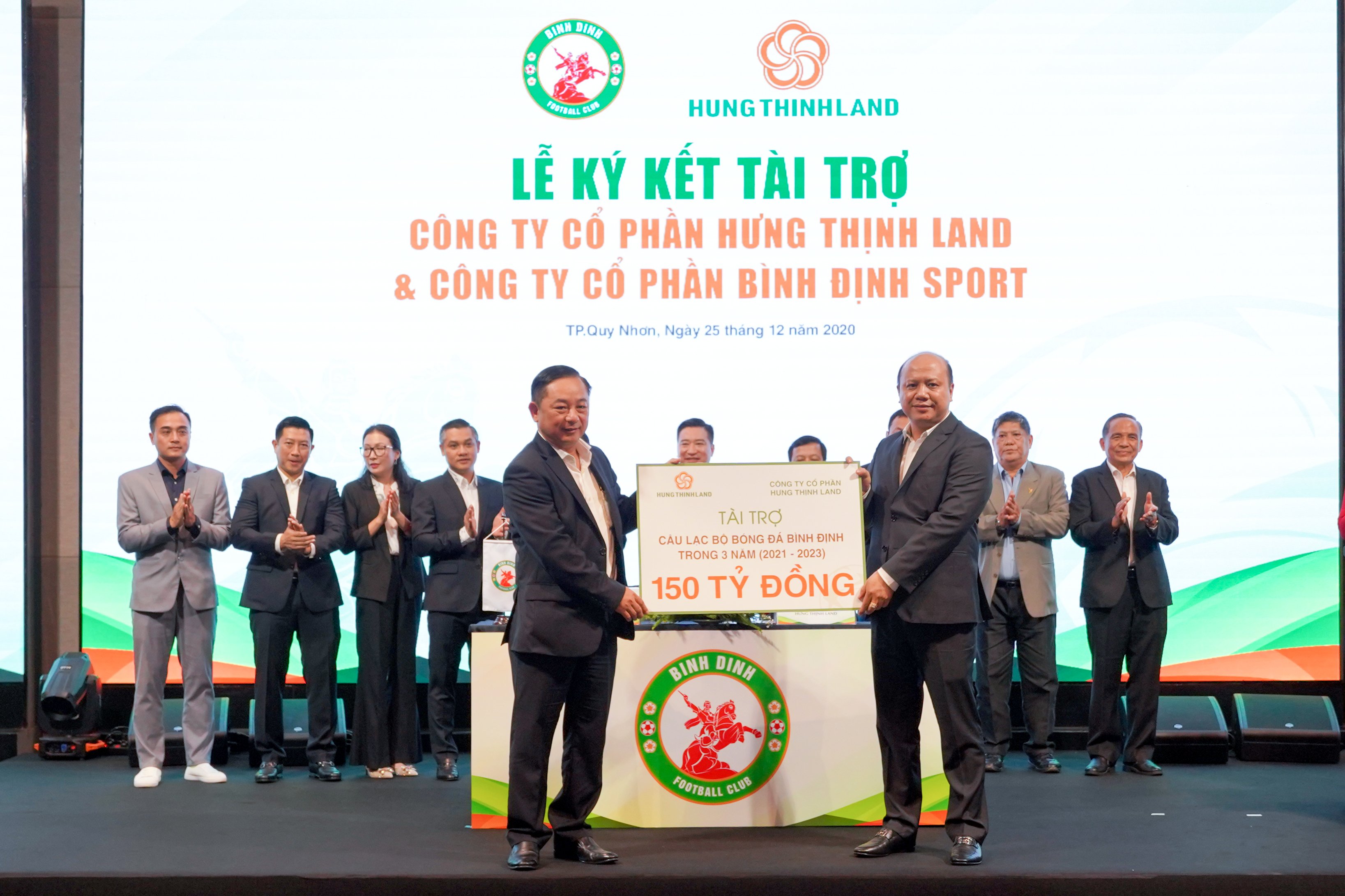 Topenland và Hưng Thịnh Land tài trợ 300 tỷ cho CLB bóng đá Topenland Bình Định trong 3 mùa giải V.League 2021 - 2023