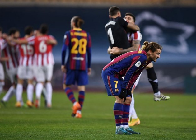 Barca thua đau Bilbao, nội bộ 'đại loạn' vì Antoine Griezmann