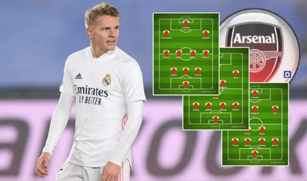 Ảnh bài viết 3 sơ đồ cho HLV Mikel Arteta khi sở hữu Martin Odegaard