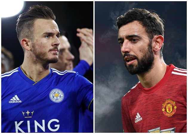 Đội hình hay nhất tháng Hai của EPL: Fernandes sát cánh Maddison