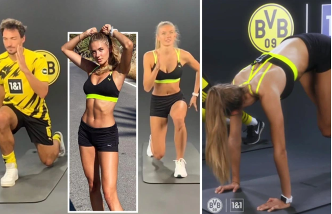 Cầu thủ Dortmund bị hớp hồn bởi nữ VĐV quyến rũ nhất thế giới
