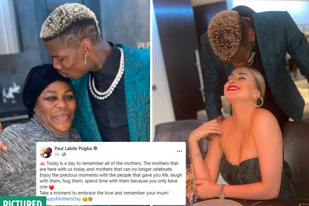 Paul Pogba thể hiện tình cảm với 2 người phụ nữ của cuộc đời