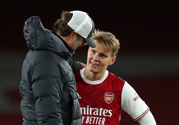 Ảnh bài viết Liverpool giã nát Arsenal, Klopp lập tức làm 1 điều với Odegaard