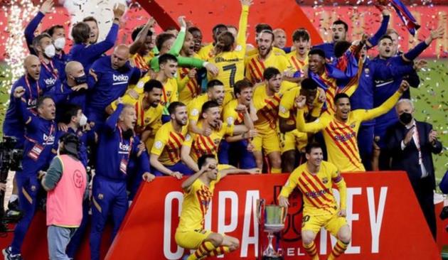 Ghi 4 bàn trong 12 phút, Barcelona vô địch cúp Nhà vua TBN