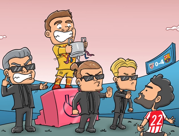 Cười té khói với loạt ảnh chế Barca vô địch Cúp Nhà vua