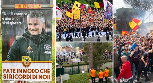 Tức giận với Ole, CĐV Roma hành động đặc biệt