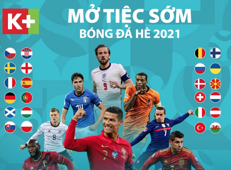 Ảnh bài viết Mở tiệc sớm bóng đá hè trên K+ với loạt trận giao hữu trước thềm UEFA EURO 2020