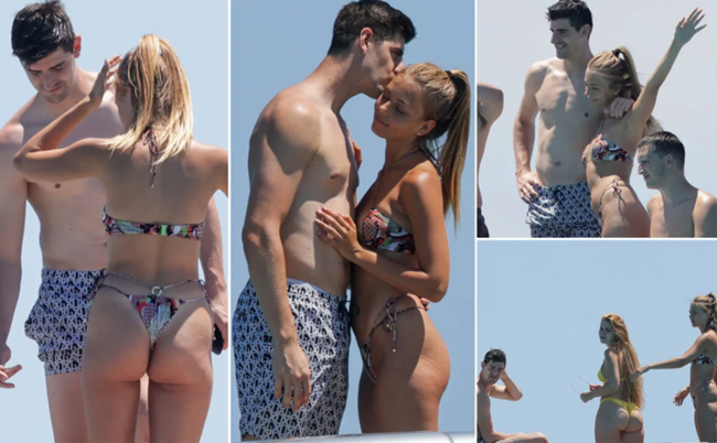 Ảnh bài viết Xả stress, Courtois du hí cùng người mẫu nóng bỏng