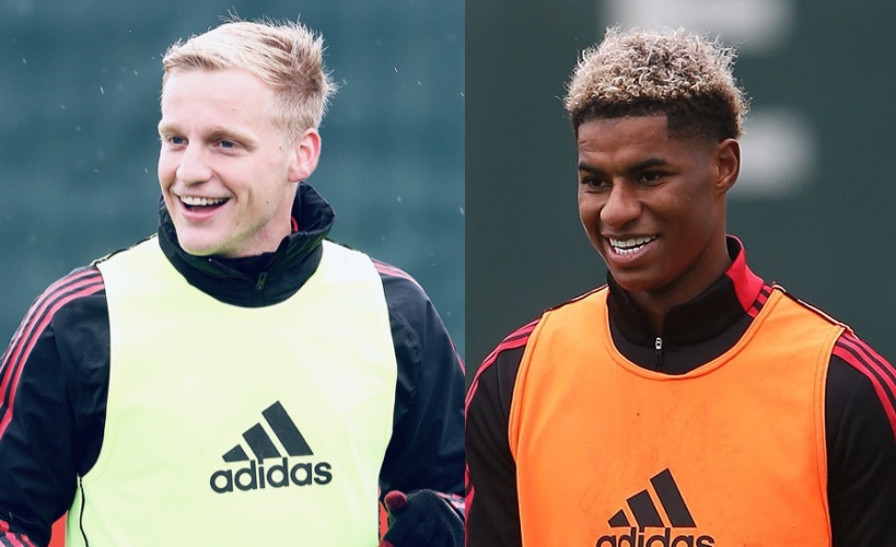 De Beek tạo bất ngờ trên sân tập M.U, Rashford đá trận đầu mùa này