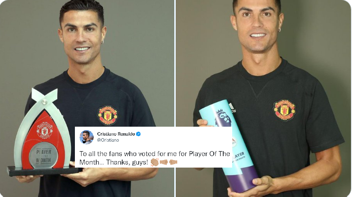 Nhận cú đúp danh hiệu, Ronaldo gửi thông điệp đến NHM Man Utd
