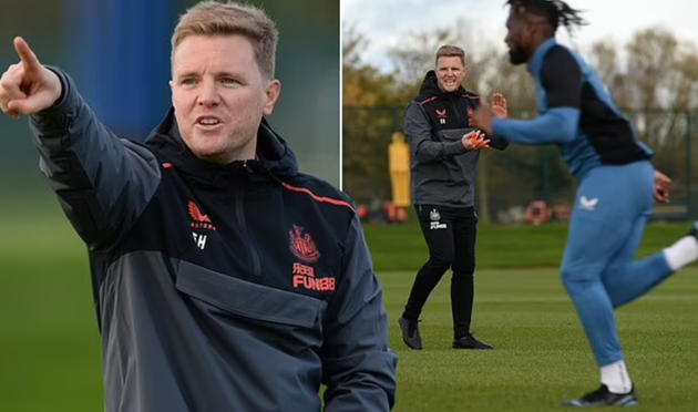 Vừa nhận nhiệm vụ, HLV trưởng Newcastle lập tức xuất hiện ở sân tập