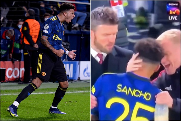 Ảnh bài viết Hình ảnh cảm động của Sancho và Van de Beek cuối trận thắng Villarreal