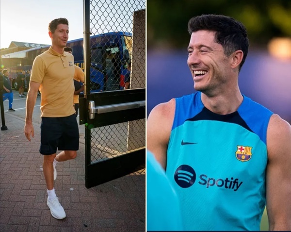 Lewandowski tập luyện cật lực trước trận đấu với Juventus