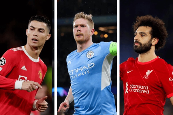 Ronaldo tranh giải thưởng với De Bruyne, Salah