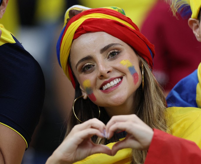 Nhan sắc nổi bật trên khán đài trận khai mạc World Cup 2022