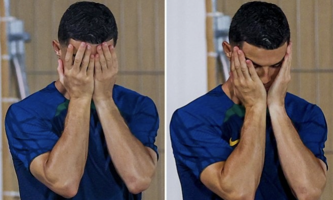 Hình ảnh mệt mỏi của Ronaldo
