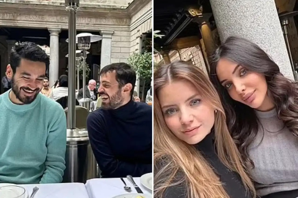 Bernardo Silva và Ilkay Gundogan hẹn hò đôi ở Milan