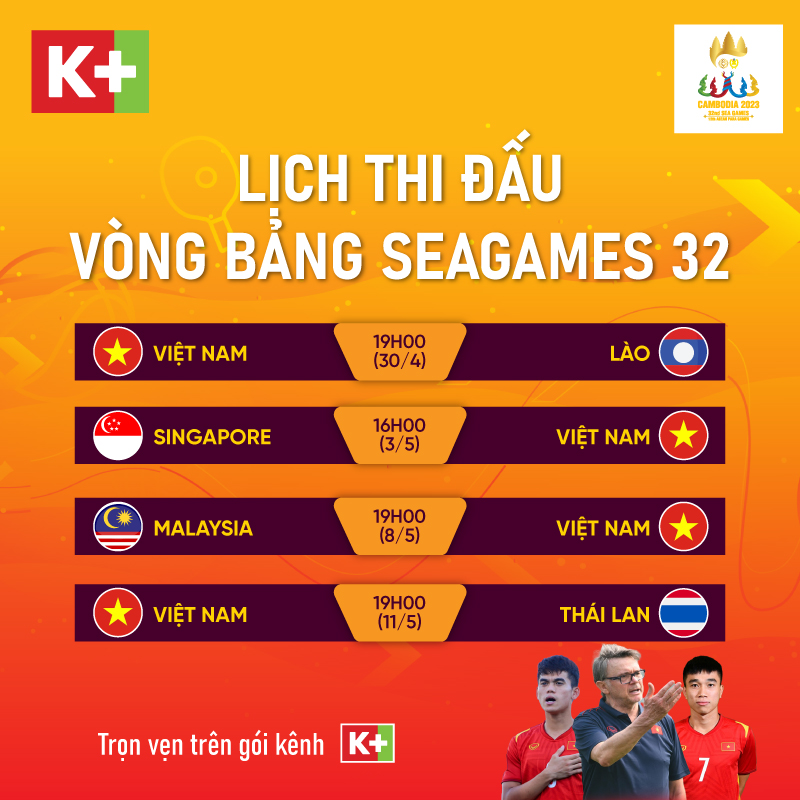 Cuồng nhiệt “tiếp lửa” bóng đá Việt Nam “rinh vàng” SEA Games 32 cùng K+