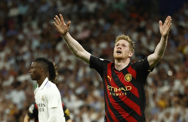 De Bruyne xúc động khi sút xa tung lưới Real Madrid