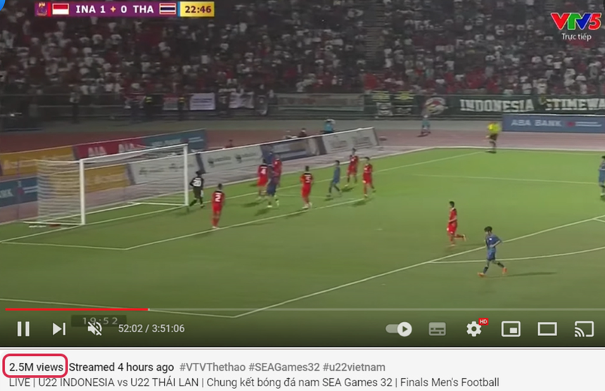 Chung kết SEA Games 32 lập kỷ lục người xem