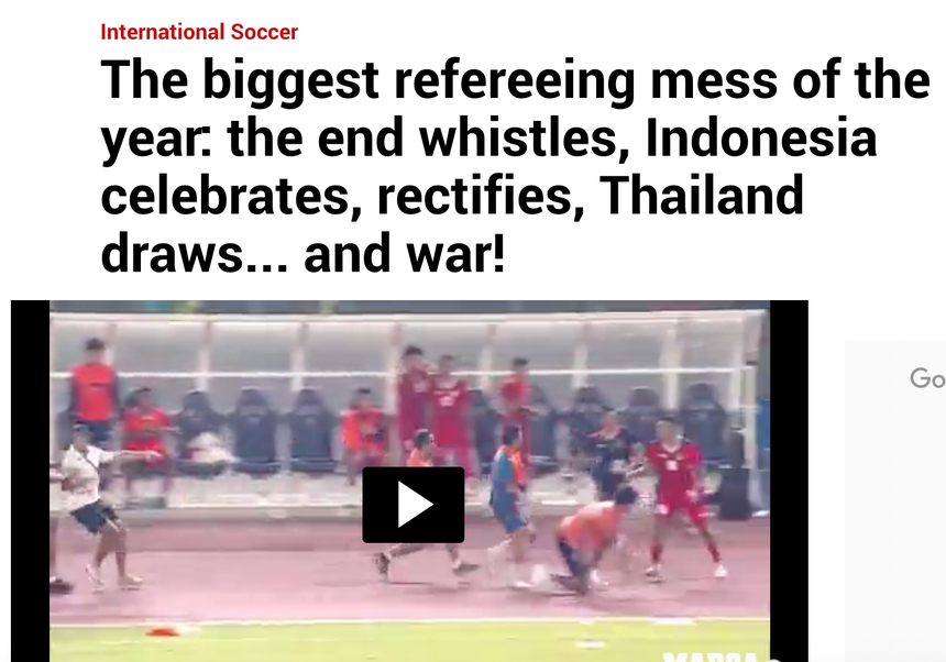 Truyền thông thế giới bất ngờ vì màn hỗn chiến ở chung kết SEA Games
