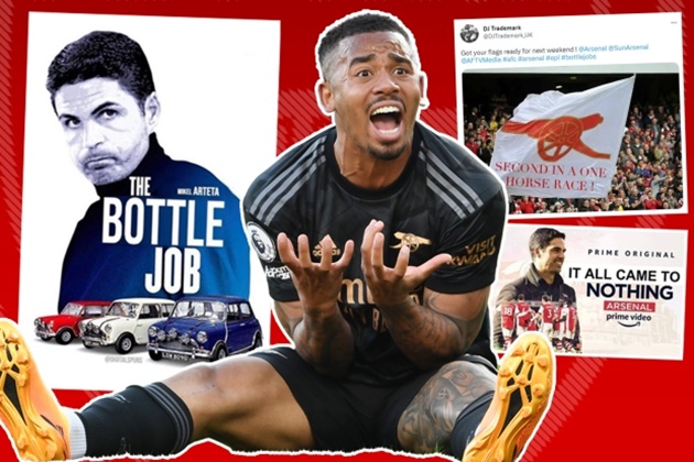 Tự hủy trước Man City, Arsenal nhận hàng loạt meme chế giễu.