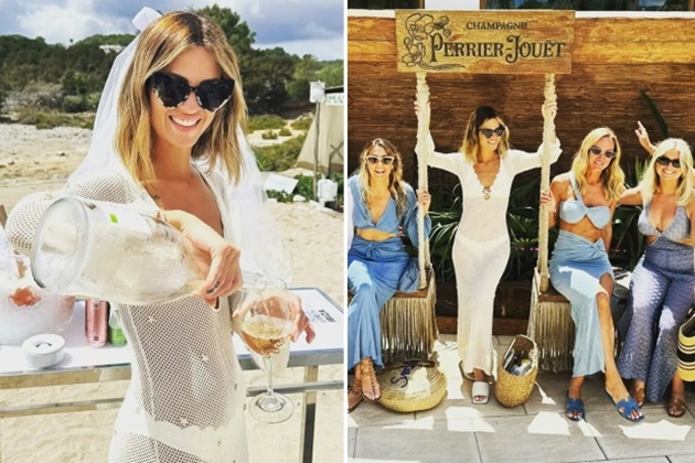 Vị hôn thê của Ashley Cole gây choáng trong bộ váy xuyên thấu