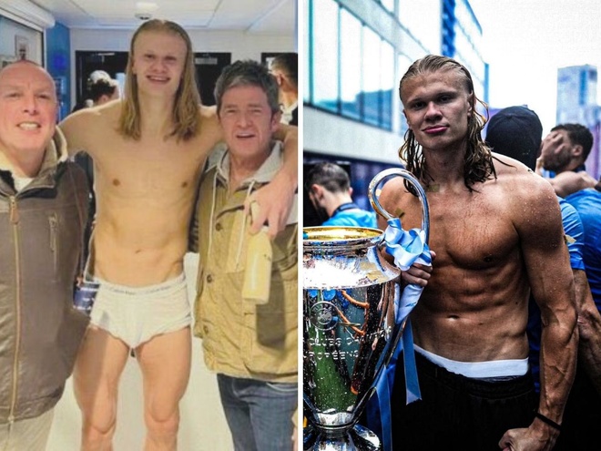 Cơ bắp của Haaland sau một mùa đá cho Man City
