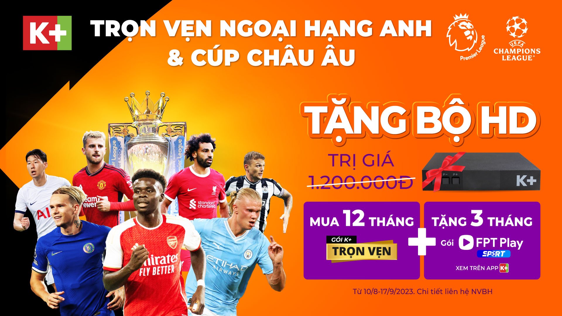 Ngoại hạng Anh 2023/24 trên K+: Khốc liệt từ chặng mở màn!