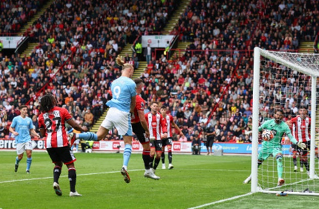 Haaland ghi bàn, Man City nghẹt thở rời Bramall Lane