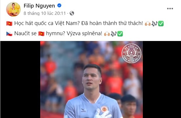 Filip Nguyễn có động thái liên quan tuyển Việt Nam