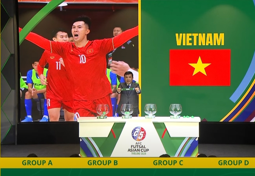 Việt Nam chung bảng với Trung Quốc và Thái Lan ở giải châu Á