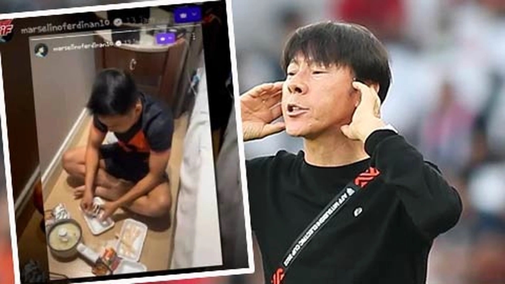 Ảnh bài viết Cầu thủ Indonesia ăn mì gói khi đi tập huấn và phản ứng của HLV Shin Tae-yong