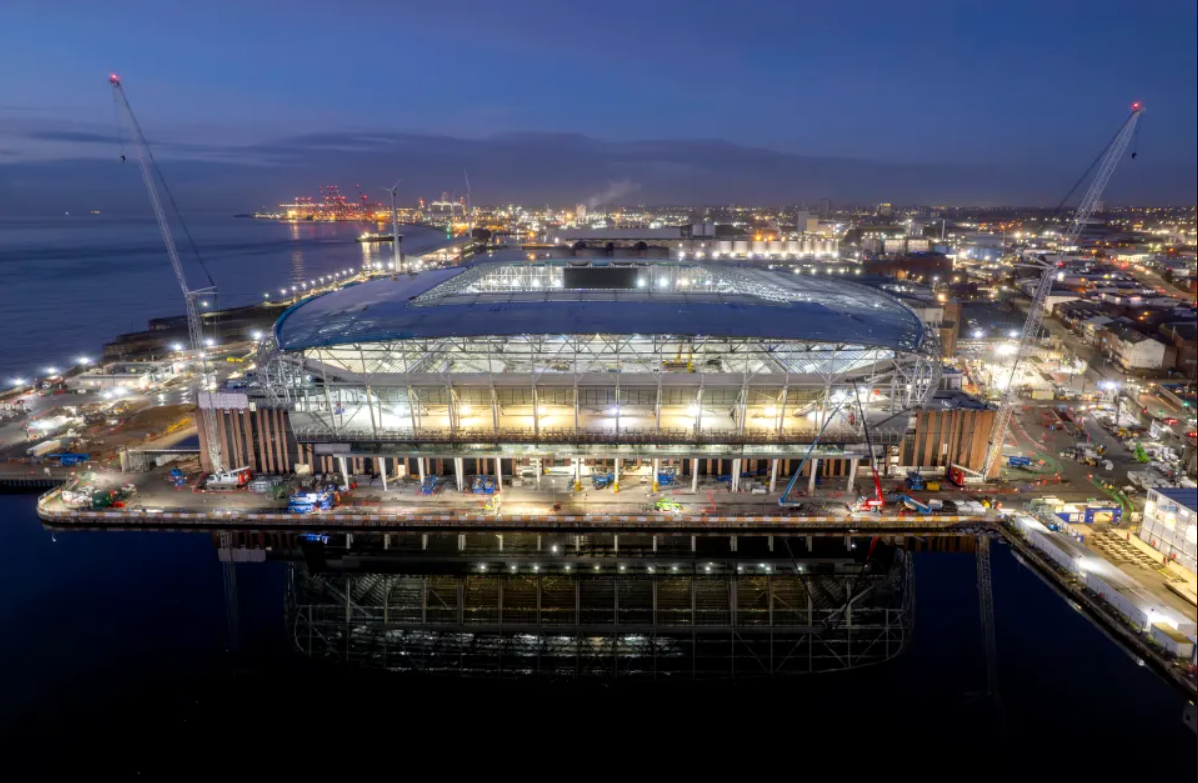 Ảnh bài viết "Mái nhà mới" của Everton dần hoàn thiện