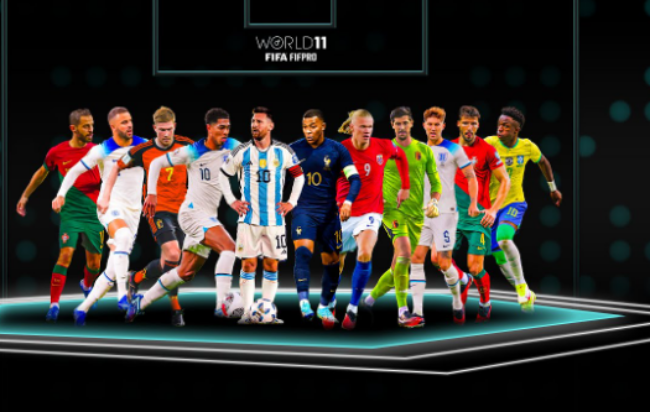 Ảnh bài viết Đội hình xuất sắc nhất năm 2023 của FIFA: Messi, Bellingham và 6 sao Man City
