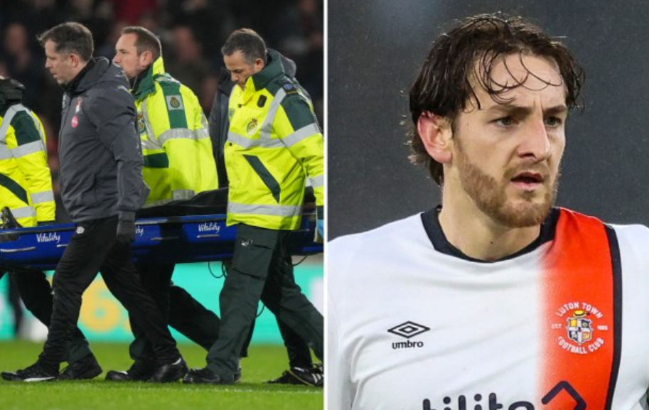 Ảnh bài viết Đội trưởng Luton trở lại sân tập sau sự cố ngừng tim