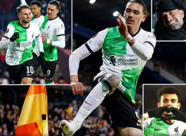 Ảnh bài viết Nunez lập siêu phẩm, Liverpool hủy diệt Sparta Prague