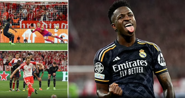 Ảnh bài viết 5 điểm nhấn Bayern 2-2 Real Madrid: Kỷ lục của Kane; Giá trị của Vinicius