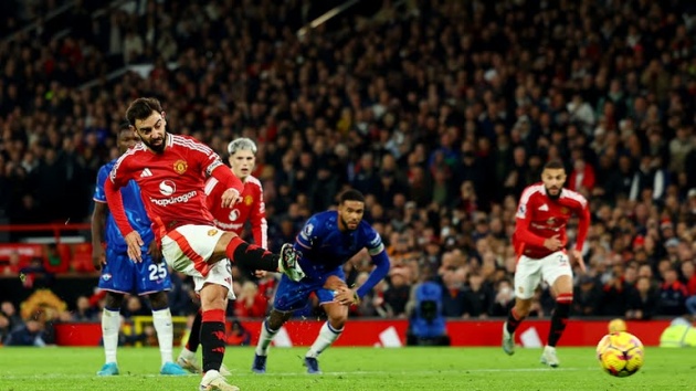Ảnh bài viết Bruno Fernandes ghi điểm mạnh trước Chelsea: Tia sáng cho Man United trong lúc khó khăn