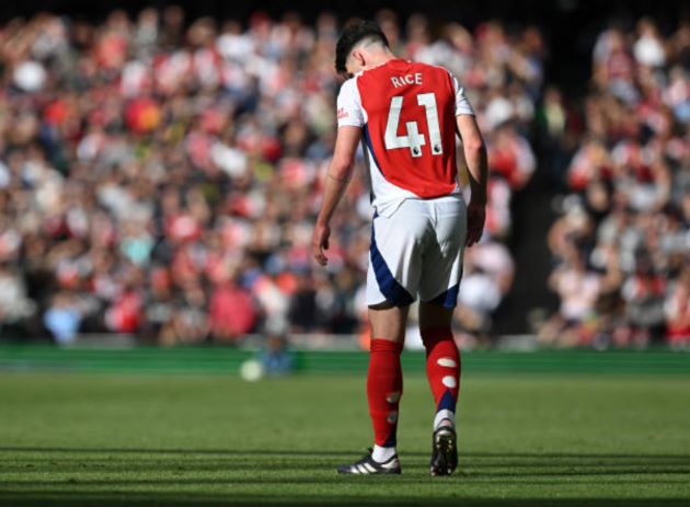 Khoác áo Arsenal, Rice thừa nhận thực tế tàn khốc