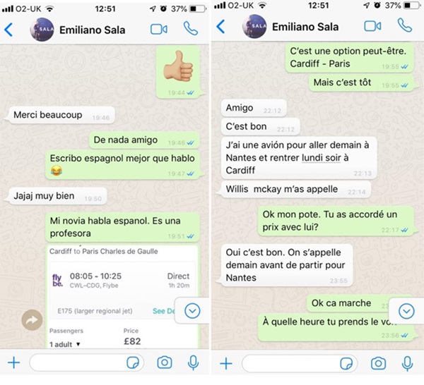 Rò rỉ tin nhắn cho thấy đại diện của Emiliano Sala nói dối - Bóng Đá