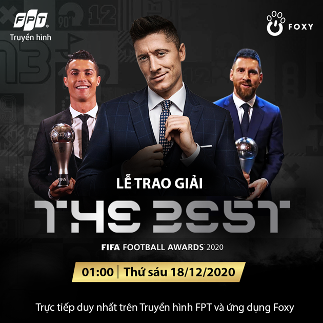 Đón xem The Best 2020 - Giải thưởng FIFA Xuất sắc nhất năm trên Truyền hình FPT - Bóng Đá