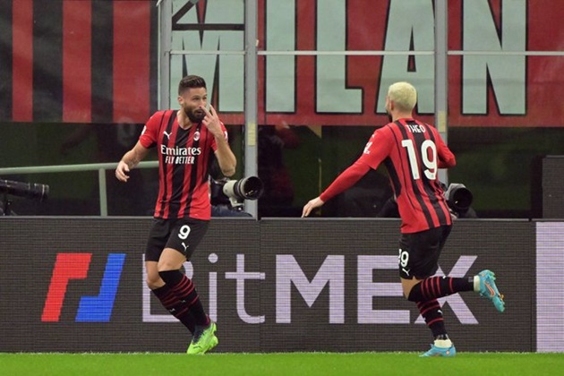 Giroud lập cú đúp trong chiến thắng 4-0 của Milan - Bóng Đá