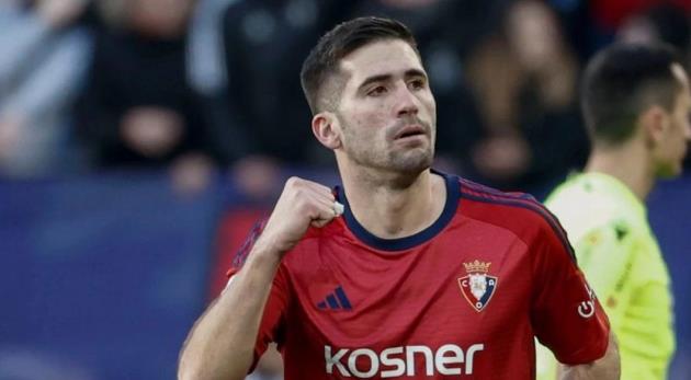 Arsenal nhắm trụ cột Osasuna để gia cố hành lang cánh