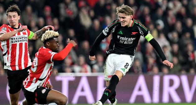 Arsenal lập kỷ lục Champions League sau màn hủy diệt PSV
