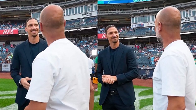 Ảnh bài viết Màn tái ngộ gượng gạo giữa Zlatan và Pep Guardiola