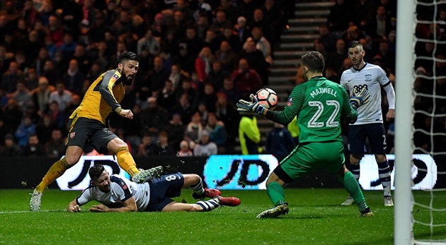 5 điểm nhấn Preston 1-2 Arsenal: Giroud lại cứu Pháo thủ - Bóng Đá