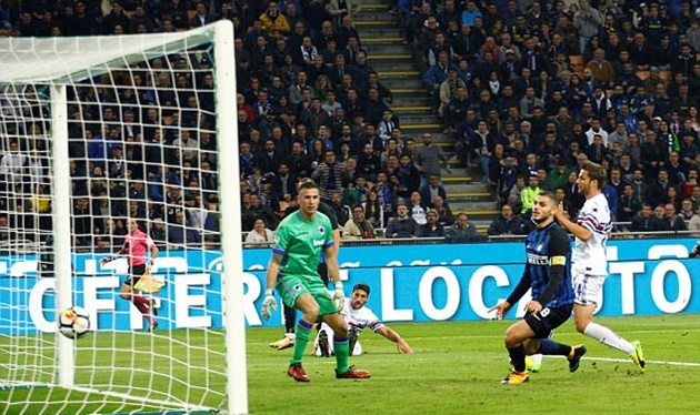 Đá chủ quan, Inter suýt ôm hận trước Sampdoria - Bóng Đá