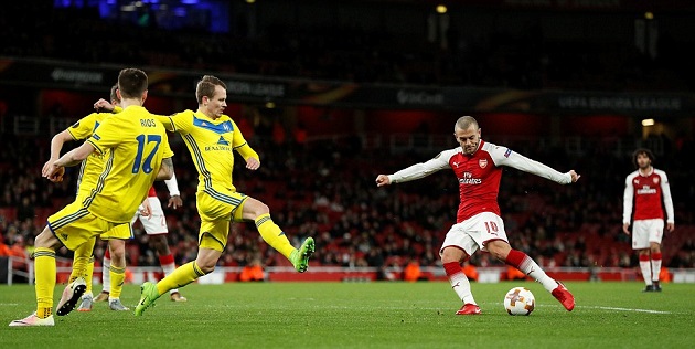Thua Man Utd, Arsenal trút giận lên BATE Borisov với một 